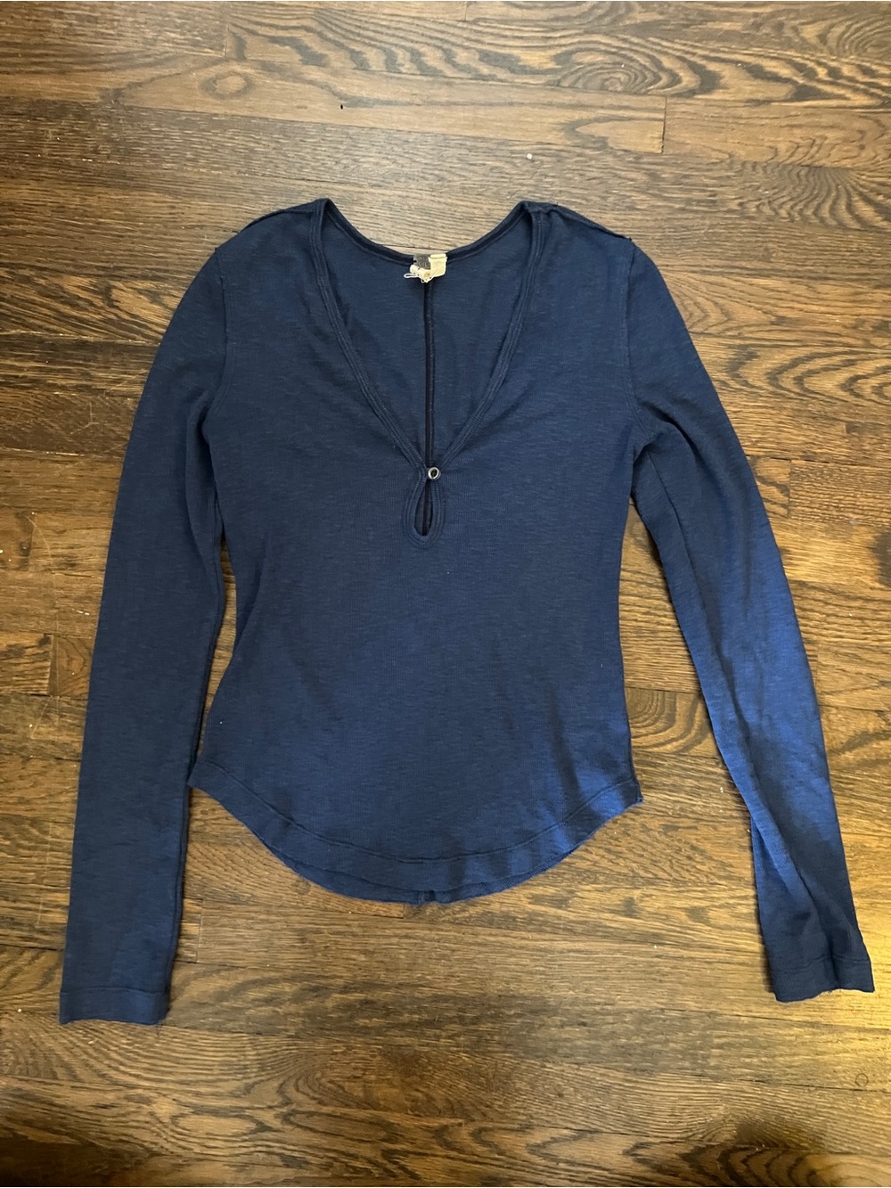 Free People | We the Free | Tate Keyhole Ribbed Long Sleeve Shirt - Picture 5 of 6